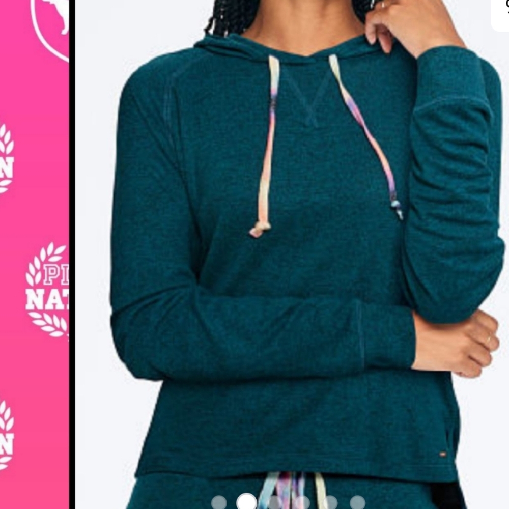 Victoria's Secret PINK Cozy Hooded Pullover 💖💙💚 - Picture 2 of 8